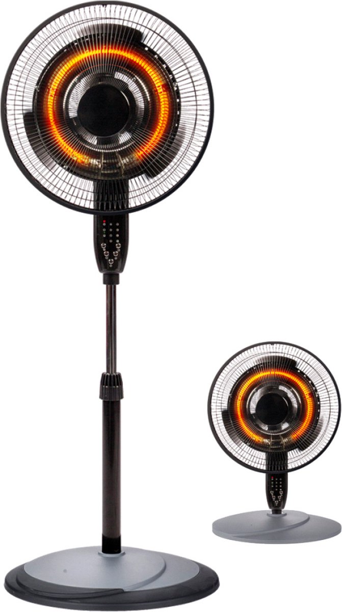 DCG Eltronic VESA05 electrische verwarming Binnen Zwart, Grijs 2000 W Ventilator elektrisch verwarmingstoestel