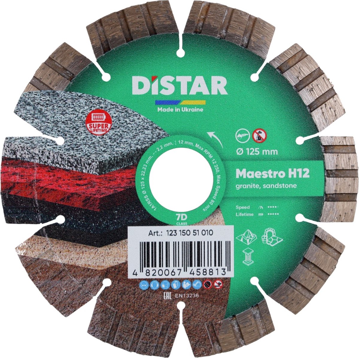 Distar Maestro Serie - Diamantschijf - 125mm - Segmenten Technologie