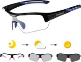 Falkann Elite Fotochromatische Fietsbril Set - Sportbril / Zonnebril Met Meekleurende Lens - UV400 - Blauw