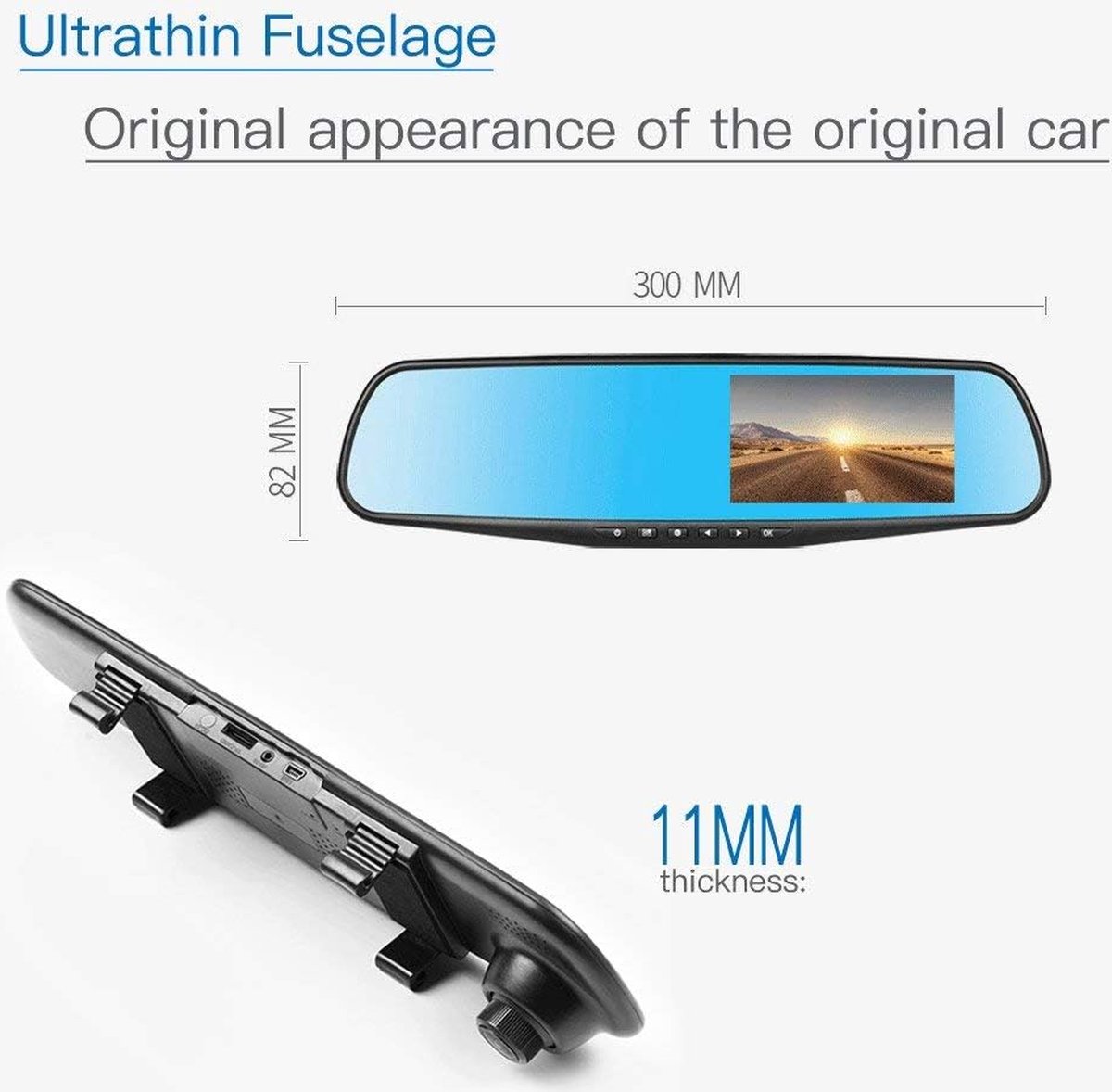 Dual Dashcam - Dashcam Voor en Achter - Auto Camera Dashcam - Dashcam Auto - Dual Dashcam voor Auto – foto 2