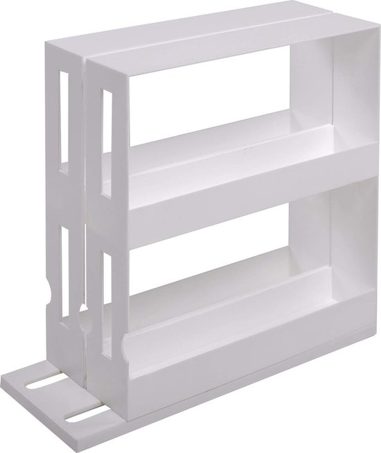 Drumm Uittrekbare metalen standaard voor magnetron, 2-laags, uittrekbaar, voor specerijen, conserven, flessen tot 25 kg