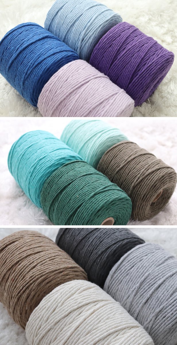 3mm x 200m Korenblauw macramé katoenen koord Macrame Touw|kleuren om mee te knutselen|Garen voor Wandkleed en Plantenhanger Zelf Maken|Dromenvanger||engel van macramé — afbeelding 10