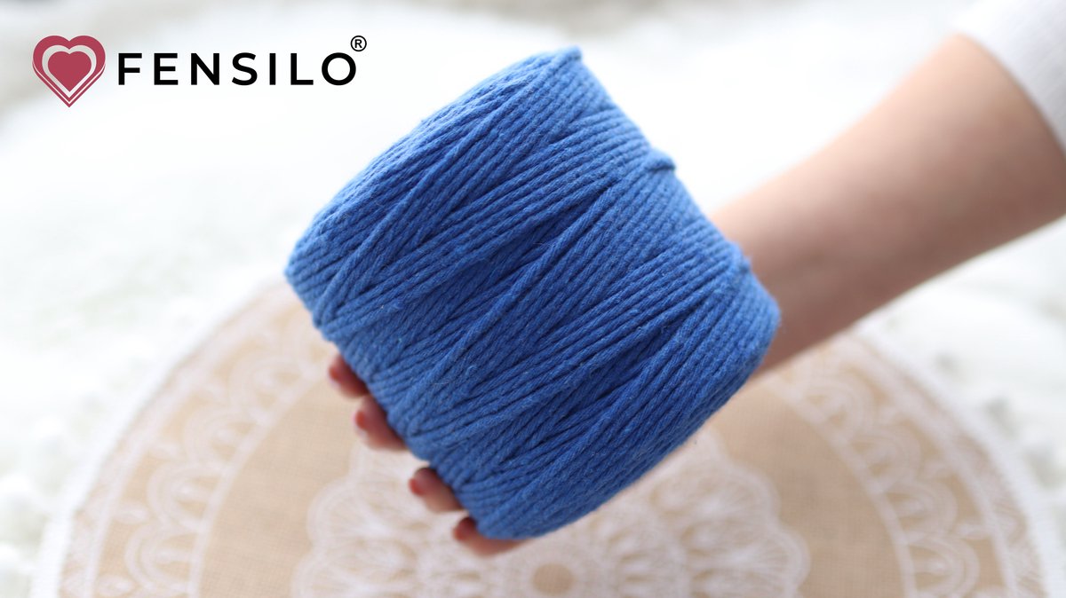 3mm x 200m Korenblauw macramé katoenen koord Macrame Touw|kleuren om mee te knutselen|Garen voor Wandkleed en Plantenhanger Zelf Maken|Dromenvanger||engel van macramé — afbeelding 3