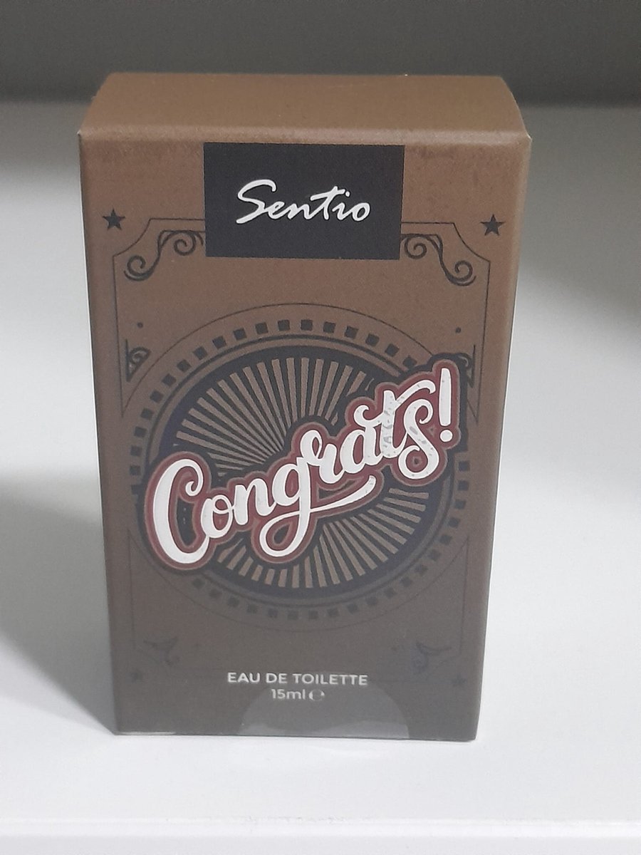 Goedkoopste Sentio - mini parfum - Congrats! - heren - vaderdag - eau de toilette - 15 ml