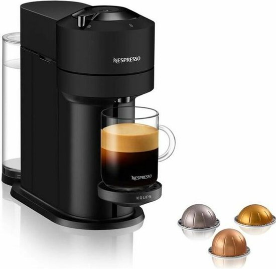 Foto: Krups nespresso yy4606fd virtue next coffee machine discovery box 12 capsules 5 kopjes espresso verbonden zwart
