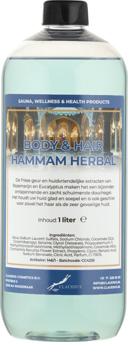 Goedkoopste Body & Hair Hammam Herbal 1 liter - 2 in 1 voor lichaam en haar.