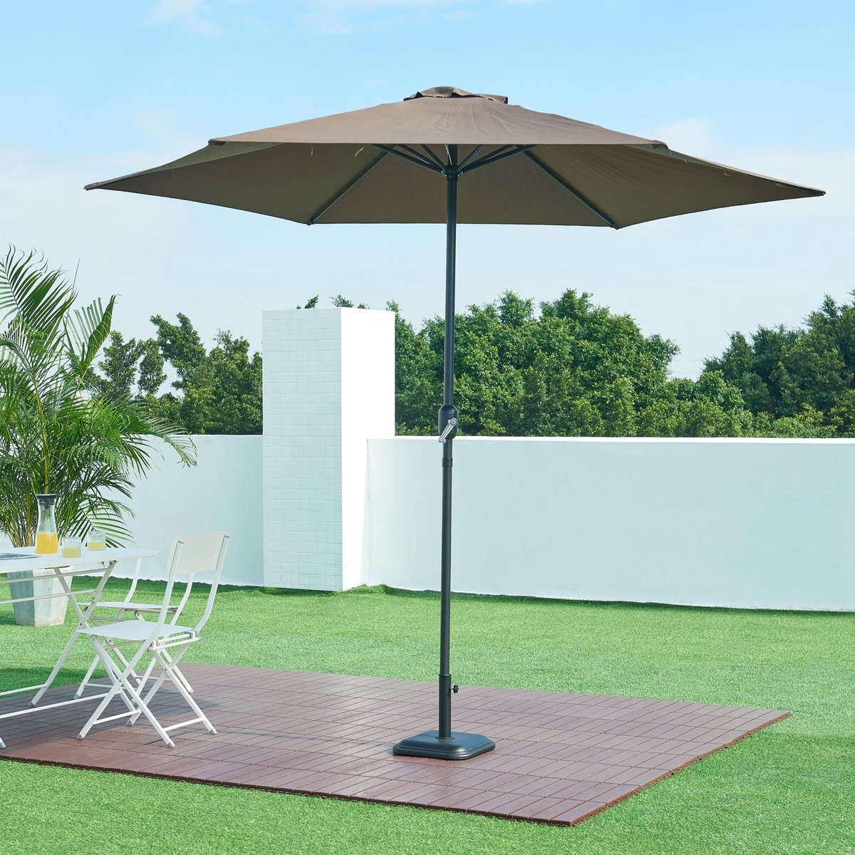 Parasolvoet Biccari parasolhouder beton vierkant 35x35x4,5 cm casa.pro