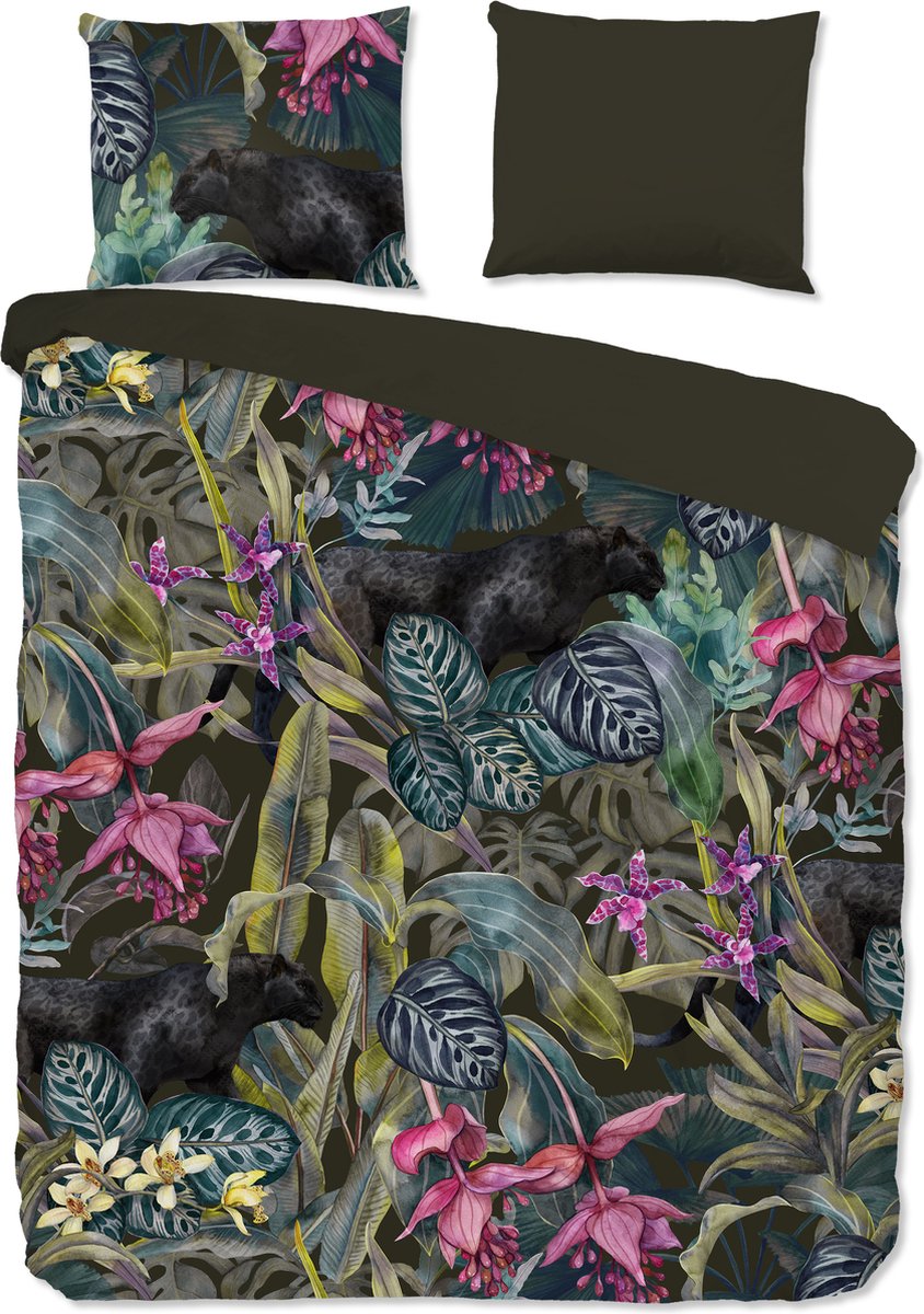 Pure dekbedovertrek bladeren / jungle - Lits jumeaux 240x200/220 cm - Multi - Microvezel