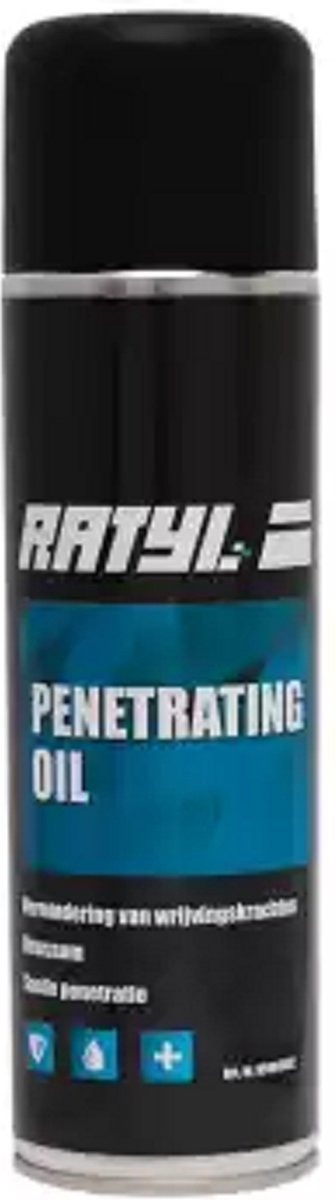 Ratyl Penetrating Oil is een algemeen smeermiddel en penetrant op basis van geraffineerde naftenische olie-500ML-Ratyl
