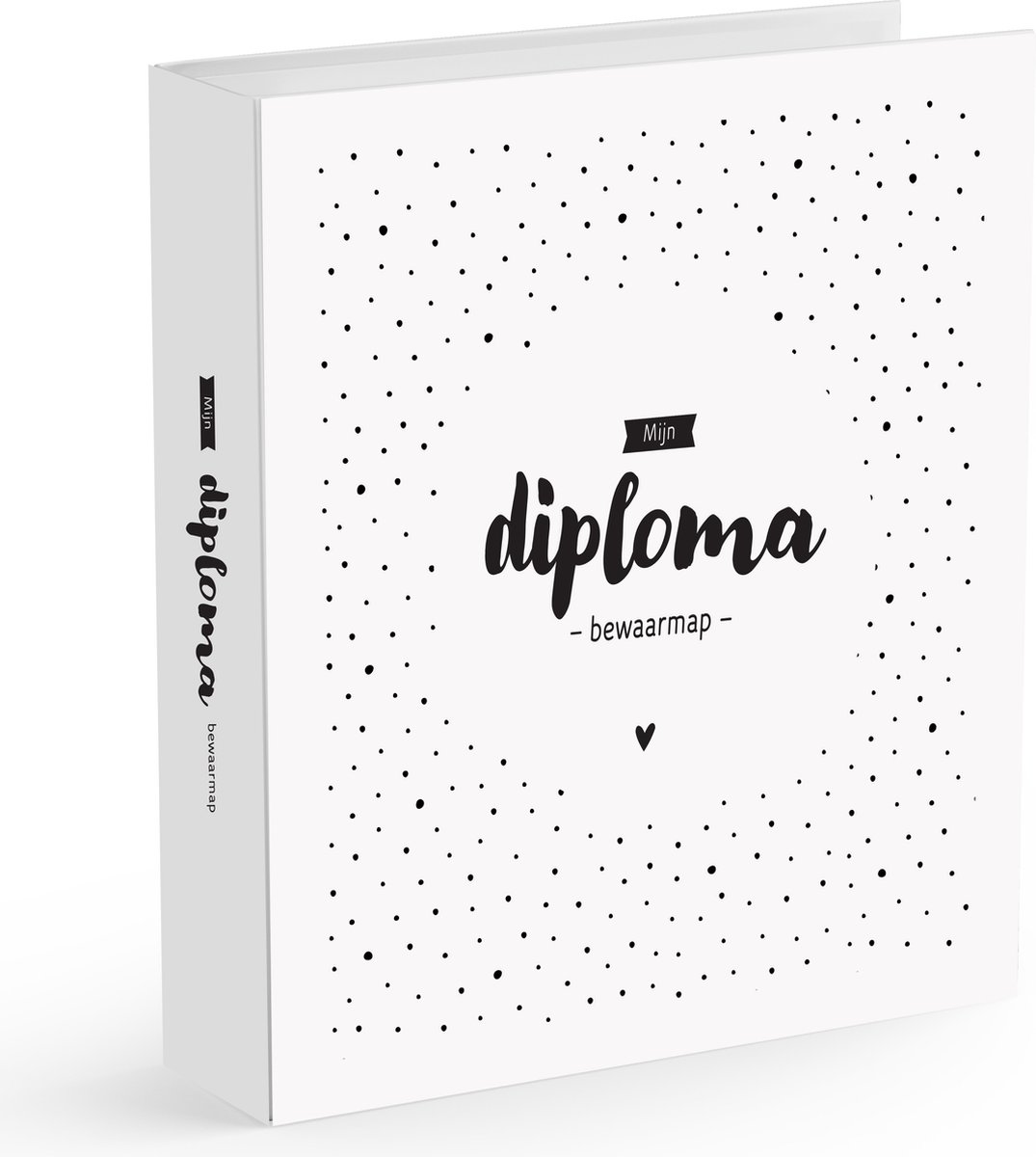 Fyllbooks - Mijn Diploma Bewaarmap - Diplomamap - Rapportmap - Basisschool - A4 Formaat - Zwart Wit