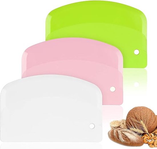 nuoshen Deegspatelset, 3 stuks deegkaarten, deegschraper