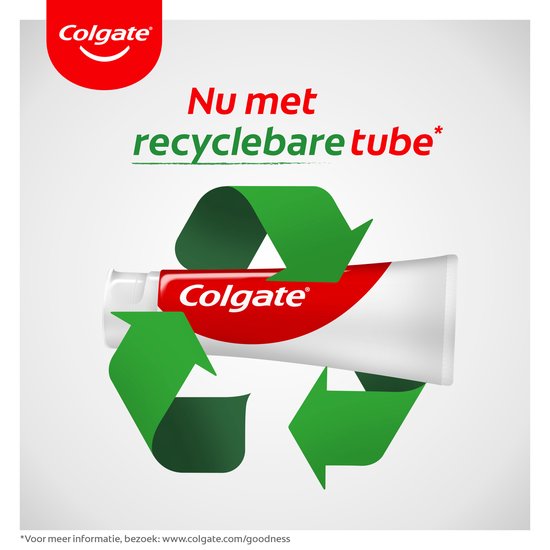 Colgate tandpastabuis met recyclebare tube-logo