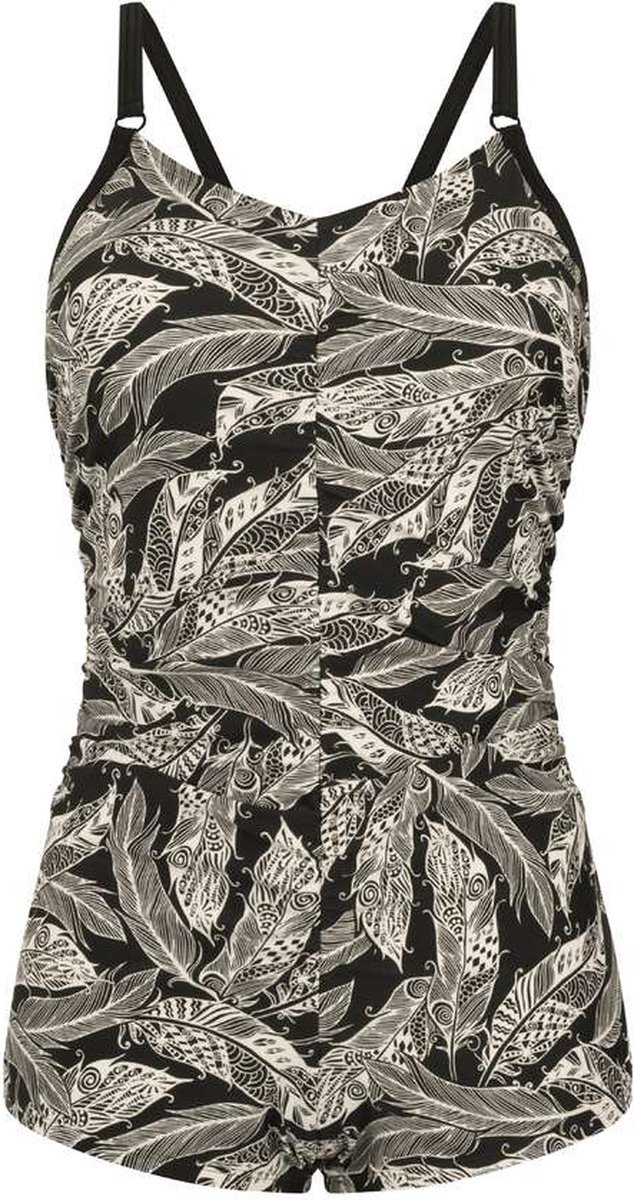 Amoena - Ibiza - prothese badpak - kleur zwart / wit - maat 38C / 75C