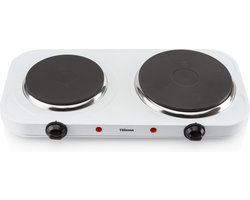 Tristar Elektrische kookplaat 2500W - KP-6245 - 2 Kookzone - Vrijstaand - Wit