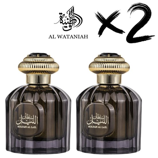 AL WATANIAH 2 X Perfume SULTAN AL LAIL, 100ml