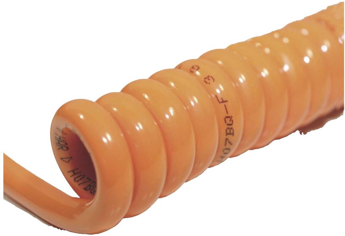 BKL Electronic 1506142 Spiraalkabel H07BQ-F 400 mm / 1600 mm 2 x 1.5 mm² Oranje 1 stuk(s)