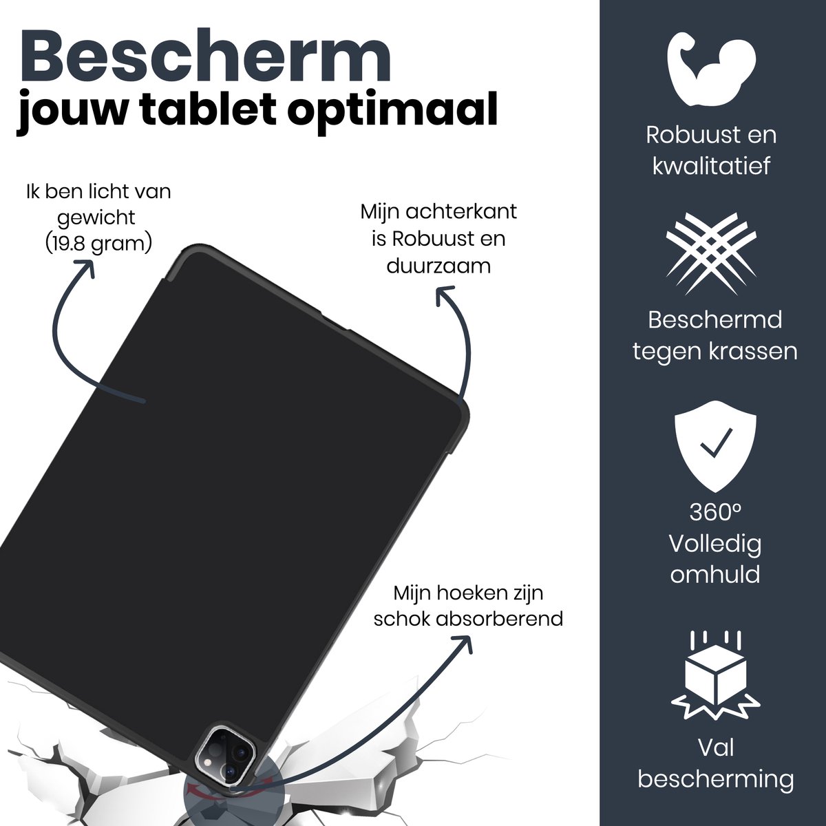 Apple Smart Folio voor 11‑inch iPad Pro (M4) - Wit tablethoes Wit Apple Smart Folio voor 11‑inch iPad Pro (M4) - Wit tablethoes Wit