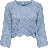 Only Sweater Onlnola Life 3/4 Pullover Knt Noos 15233173 Blue clair Taille Femme - S