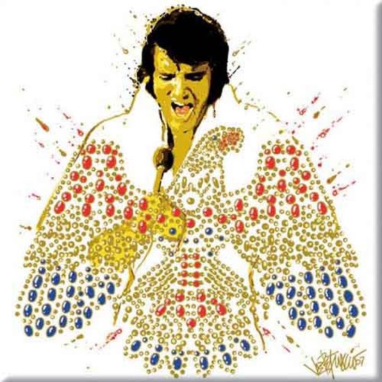 Elvis Presley - American Eagle - Koelkast magneet - 7.5 x 7.5 cm