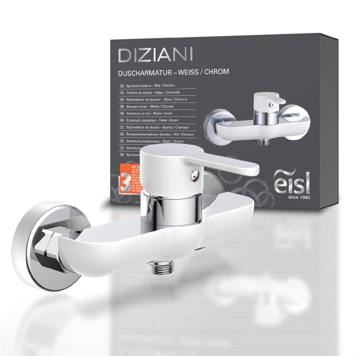 EISL DIZIANI Douchekraan - Mengkraan - Wit-Chroom