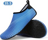 Livano Waterschoenen Voor Kinderen & Volwassenen - Aqua Shoes - Aquaschoenen - Afzwemschoenen - Zwemles Schoenen - Levendig Blauw - Maat 35.5