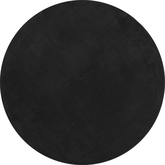 vidaXL - Vloerkleed - HUARTE - laagpolig - zacht - wasbaar - Ø - 200 - cm - zwart