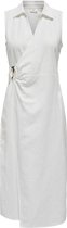 Jacqueline de Yong Jurk Jdypalma S/l Midi Wrap Dress Wvn 15324982 White Pepper Dames Maat - XL