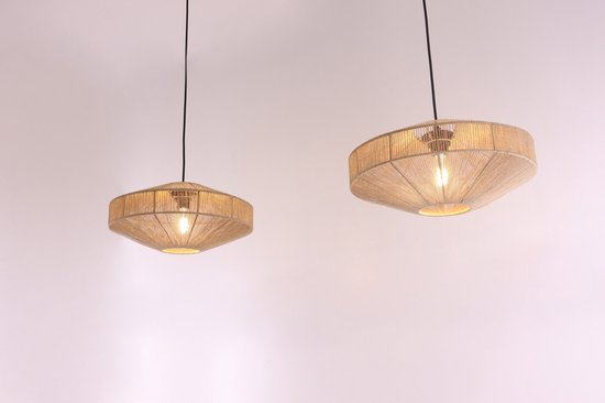 Hanglamp 2 lichts - Light&Living Lyra - touw - 125cm
