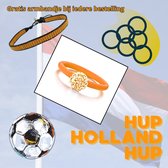 Colori 4 RNG00085 Siliconen Ring met Steen - Kristal Bal 8 mm - One-Size - Oranje