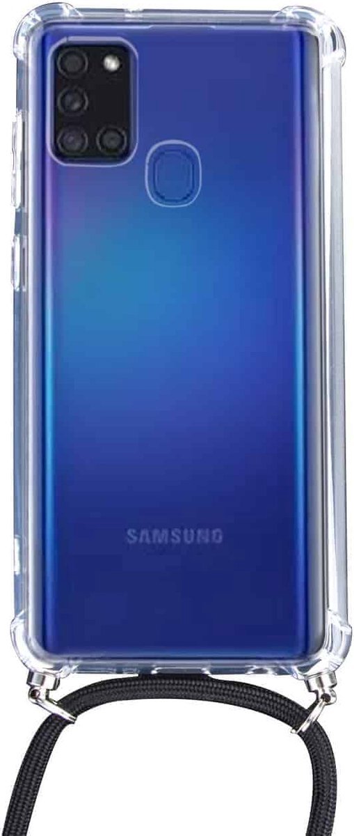 Jumada's - geschikt voor samsung A21- koord - transparant - 2 stuks