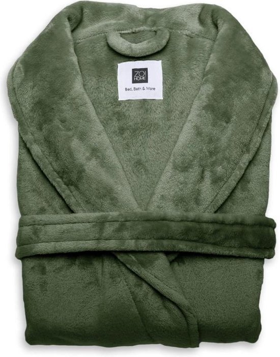 Heerlijk Zachte Badjas Fleece Groen | Maat XL |  Comfortabel En Soepel  |  Goede Pasvorm