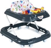 Bogi baby walker - Luxe loopstoel - Verstelbaar in 3 standen - Zitje extra hoog extra veilig - Met 3 speelfuncties - 10 wielen - Zwart