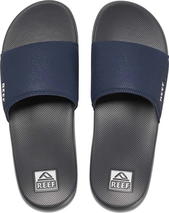 Reef One Slidenavy/White Heren Slippers - Donkerblauw/Wit - Maat 40