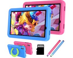 HeppieBabie Kindertablet - 8 Inch -Blauw - 64GB Opslag - 4GB Werkgeheugen - Lange Batterijduur - Ouderlijk Toezicht - 5 Gratis Accecoires