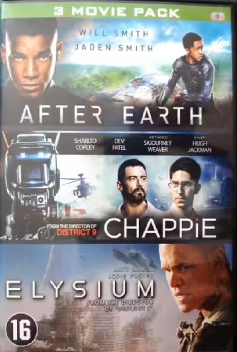 After Earth / Chappie / Elysium - 3 movie pack
