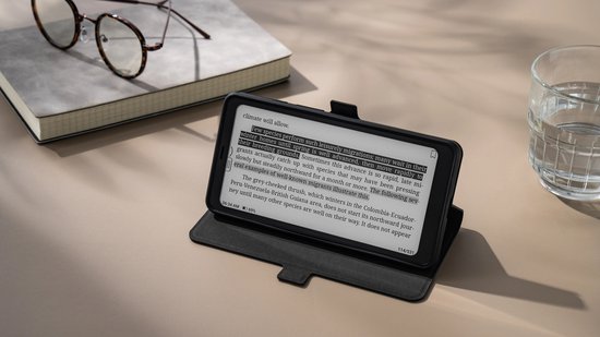 BOOX Flip Cover voor Palma - Zwart - Mét handige Stand-functie - Beschermt je e-reader aan voor- en achterkant van BOOX — afbeelding 4