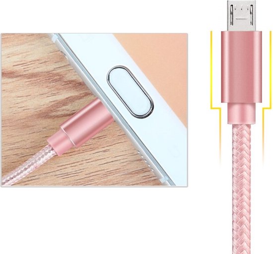 V-tac VT-5361 Micro-USB naar USB Kabel - L-type - 1 m - goud