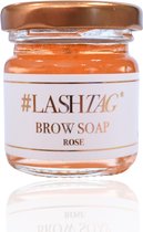 Lashtag - Brow Styling Soap - Wenkbrauw gel - Wenkbrauwzeep - incl. wenkbrauw borsteltje - geur Rose