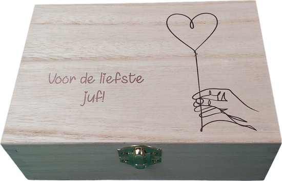 Foto: Juf cadeau geschenk voor de juf einde schooljaar bedrukt geschenkdoosje gevuld met kaarsje lekker geurend zeepje en lippenbalsem gratis bijpassend kaartje voor een persoonlijke boodschap of tekening bedankt juf 