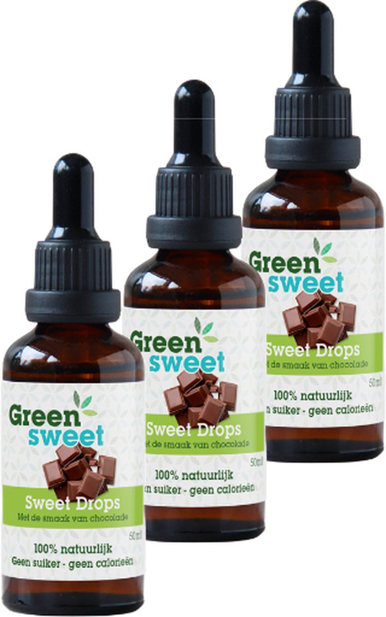 Green Sweet | Sweet Drops Chocolade | 50ml | 3 stuks | 3 x 50 ml