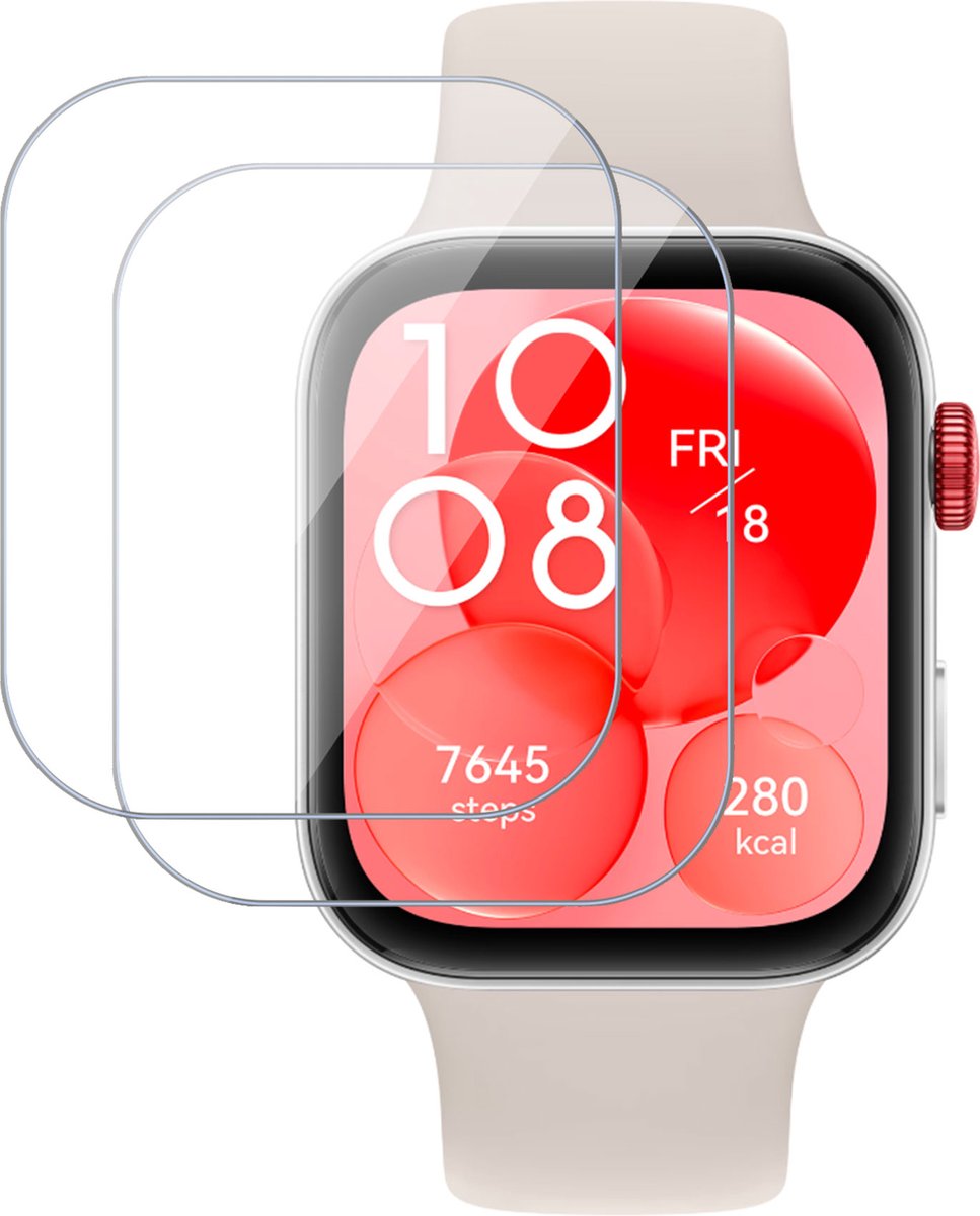 2x Screenprotector geschikt voor Huawei Watch Fit 3 - Folie Screen Protector