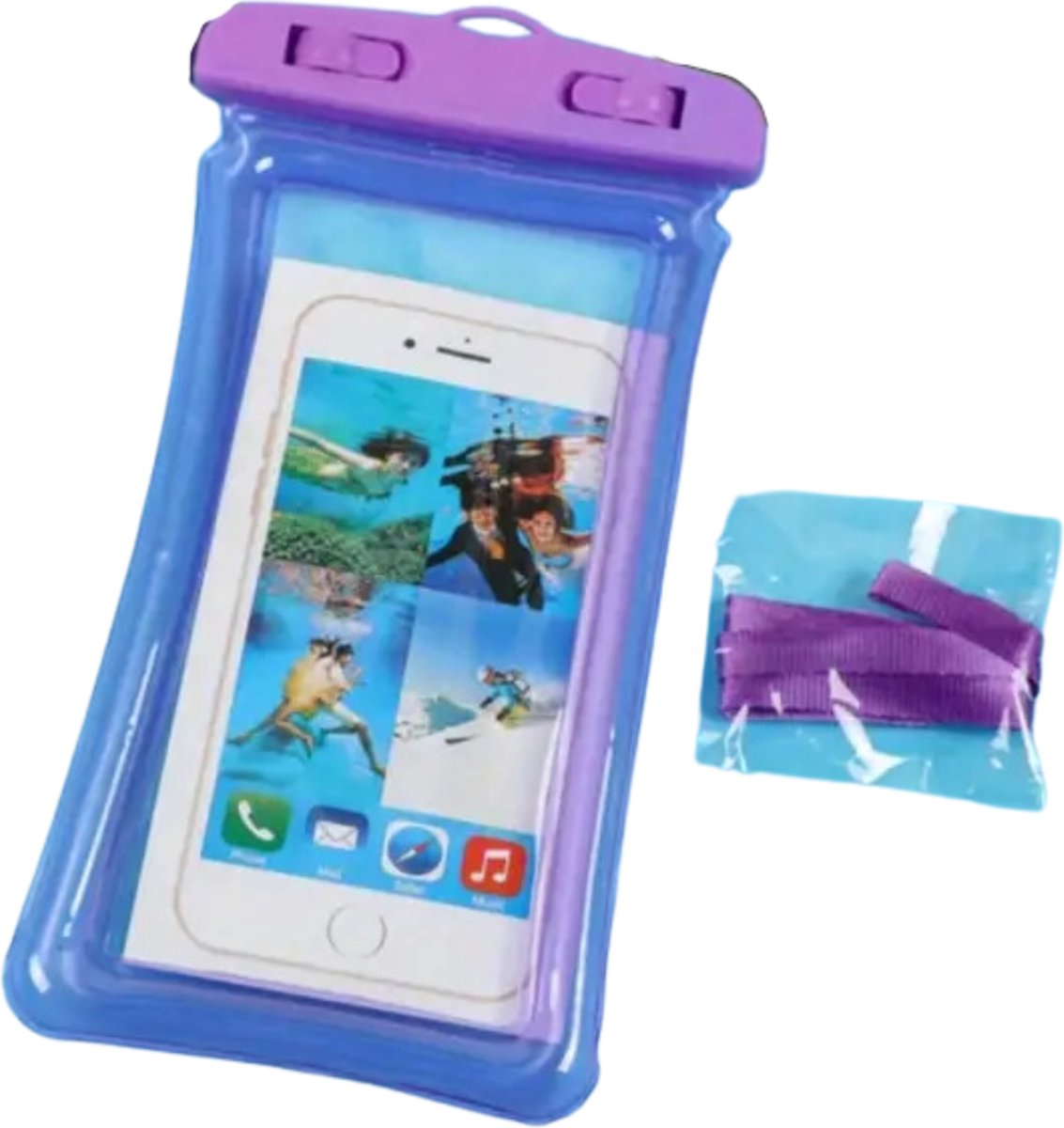 Livano Waterdichte Telefoonhoesjes - Waterdicht Telefoonzakje - Waterproof Festival Opbergtasje - Documententasje - Waterbestendig - Paars