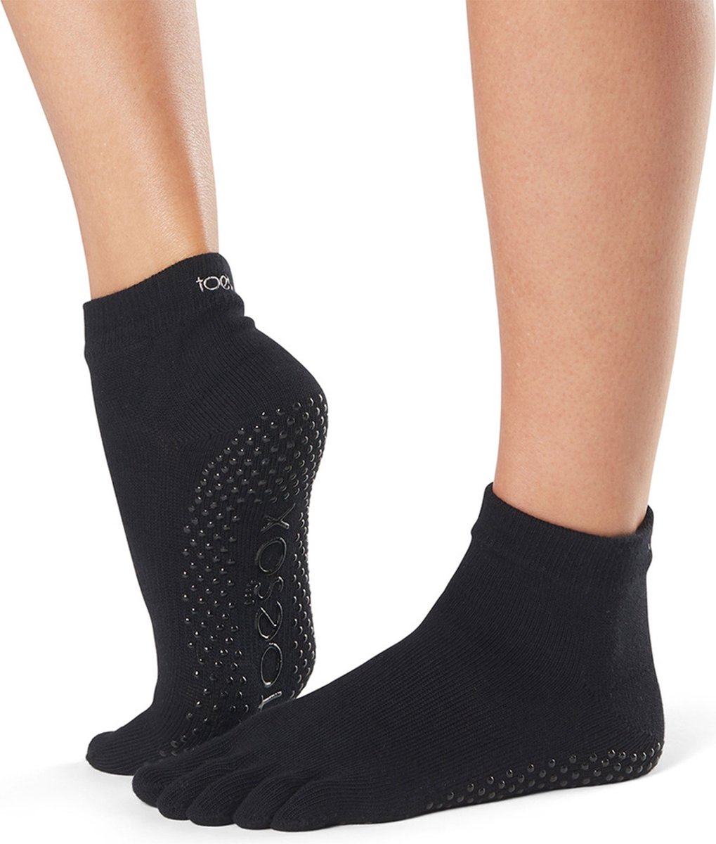 ToeSox - Antislip Sokken - Ankle - Met Tenen – Zwart