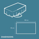 JEMIDI Nappe/Nappe de jardin effet lotus Nappe aspect lin Housse anti-taches de lin - Anthracite - Forme Eckig - Format 135x180