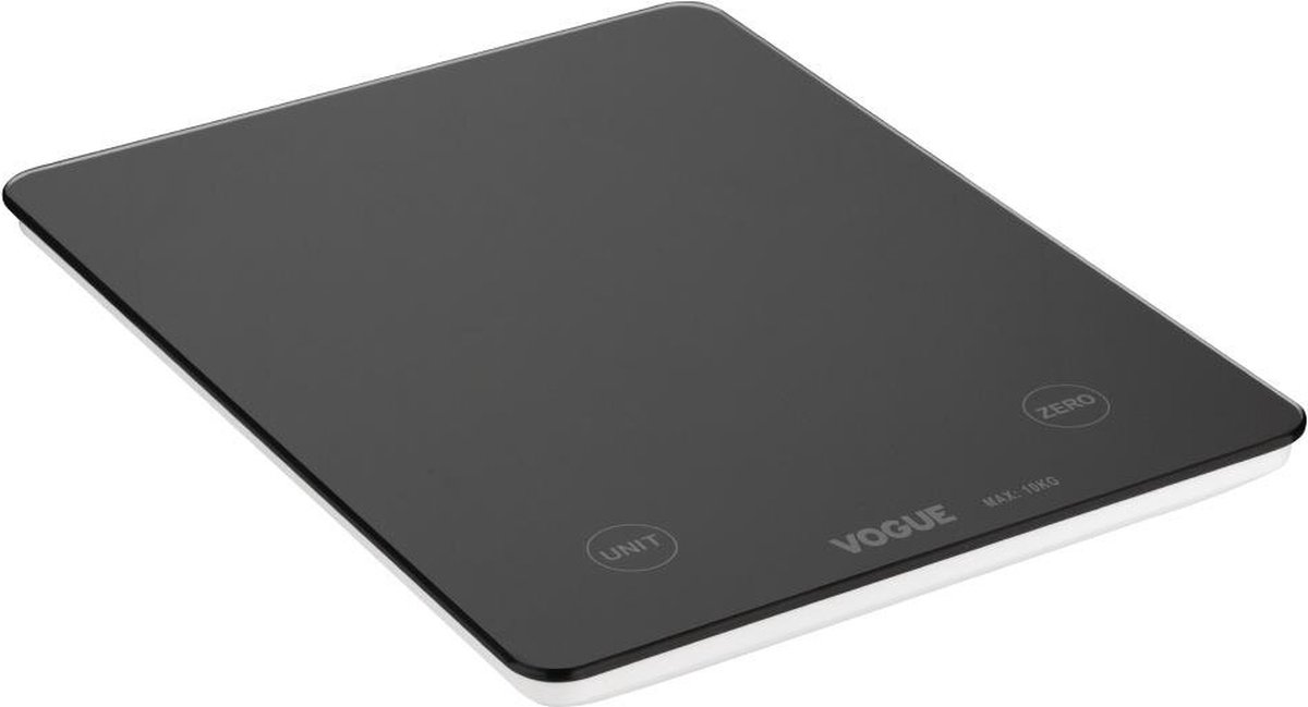 Vogue Digitale Zwarte Vierkante Weegschaal 10 Kg - FS488