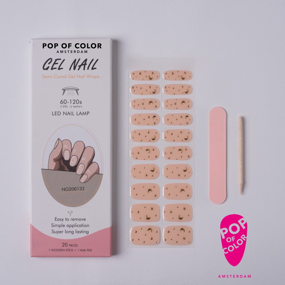 Pop of Color Amsterdam Dancing in the Moonlight Gel nail wraps UV nail wraps Gel nail stickers Gel nail foil Nail stickers Gel nagel wraps UV nagel wraps Gel nagel Stickers Nagel wraps Nagel stickers