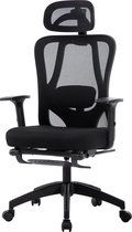 Bol.com Seven Comfort Ergonomische Bureaustoel - Bureaustoel voor Volwassenen - Verstelbaar - Met lendensteun en hoofdsteun - Me... aanbieding