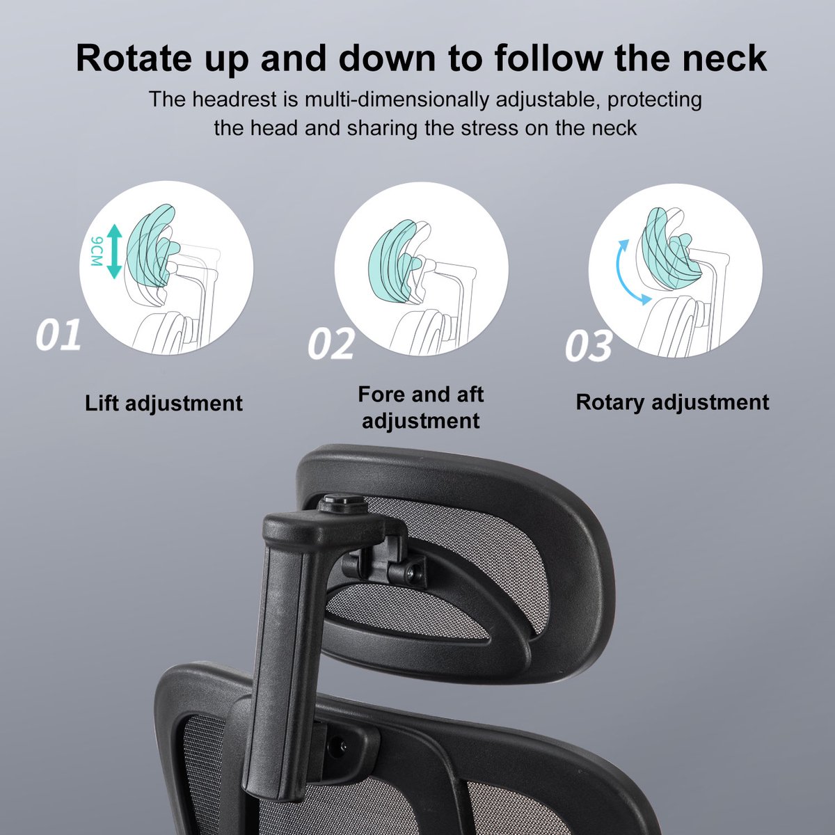 OFMOTRA Seven Comfort Ergonomische Bureaustoel met - afbeelding 3