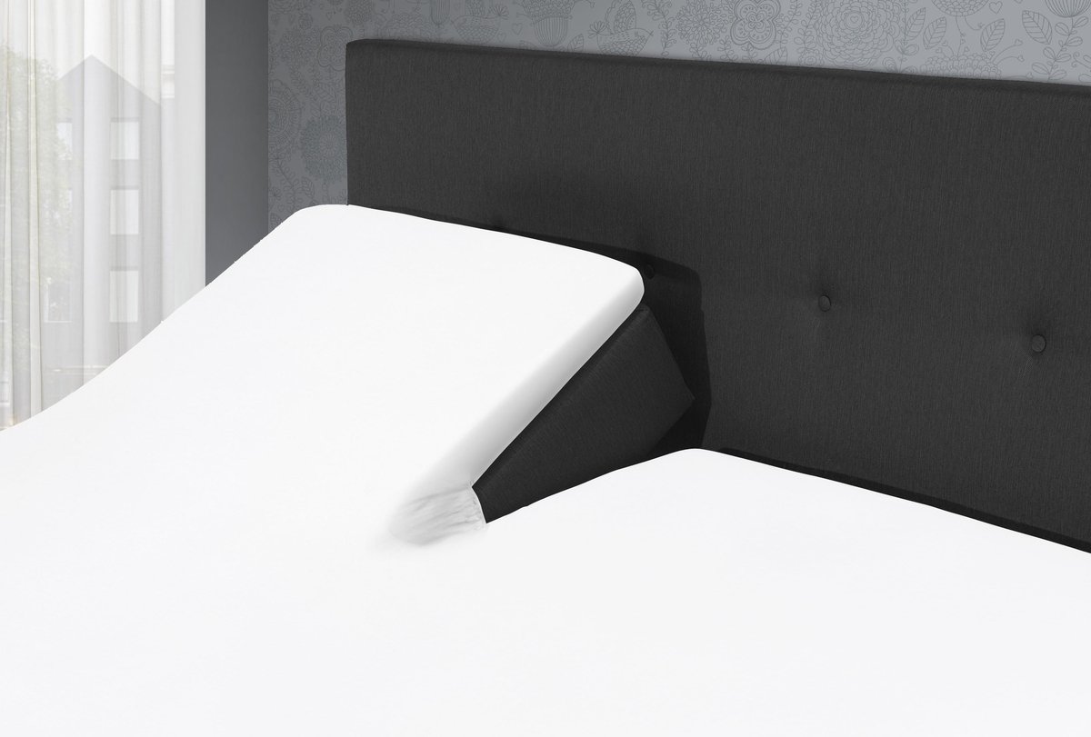HappyBed Hoeslaken White Hoeslaken - 100% katoen - 190/200x200/220 cm - Onderlaken - Verfijnd jerseykatoen - Ademend katoen - Perfecte pasvorm