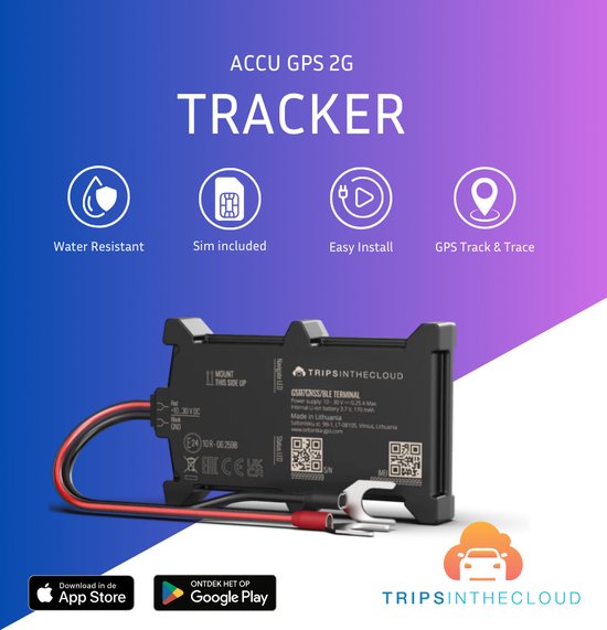 ACCU GPS Tracker 2G - Rit- & Kilometerregistratie - Geschikt voor Auto's en Vrachtwagens - 2G Simkaart
